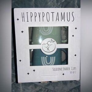 Hippypotamus Silicone Snack Cups Set of 2